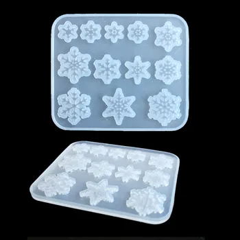 

Snowflake Epoxy Mould DIY Fondant, Resin, Plaster, Candle Silicone Mould Decoration craft mould