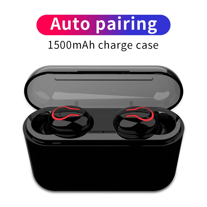 

Bluetooth 5.0 Earphones TWS Wireless In-ear 3D Stereo Sound with Mic Handsfree Headphone Sports Earbuds Auto Pairing Headset