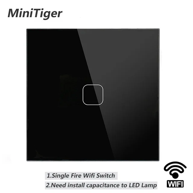 Minitiger EU/UK wifi Smart 3 Банды сенсорный выключатель приложение беспроводной пульт дистанционного света настенный сенсорный переключатель работа