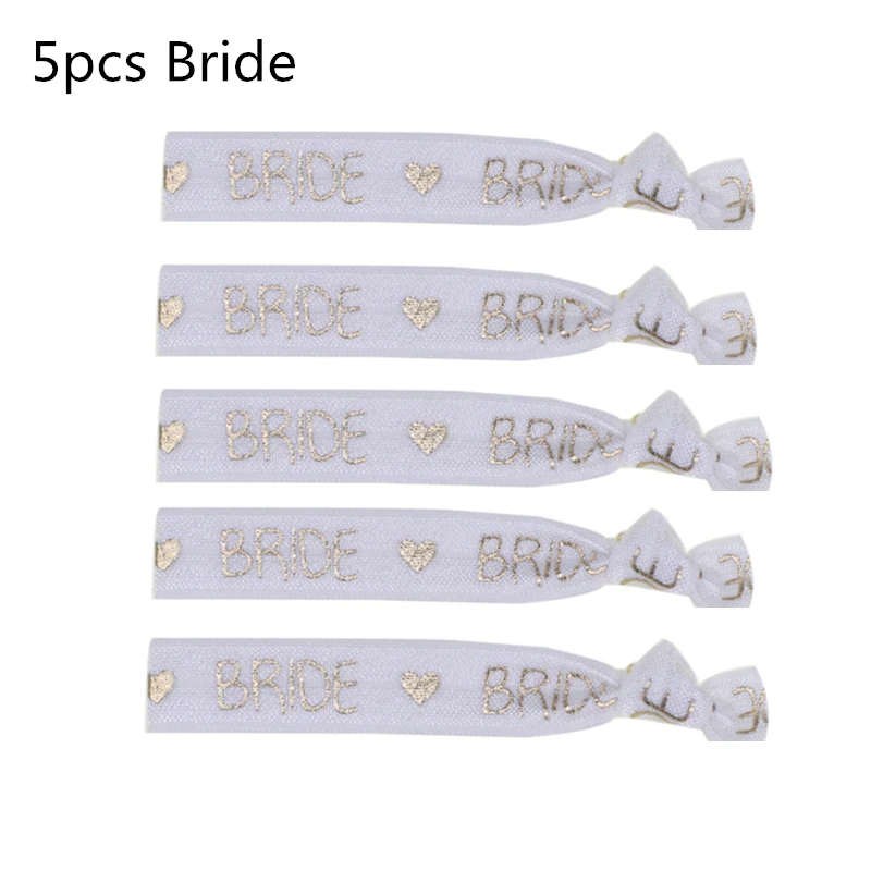 Свадебные украшения; мягкие тапочки для невесты; кожаные туфли для невесты; вечерние туфли для девичника; Q - Цвет: 5pcs White Bride