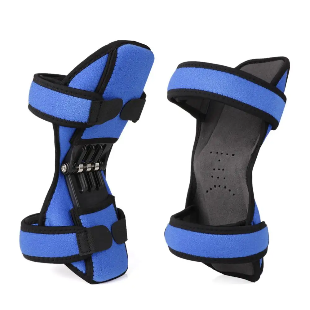 

Spring Knee Brace for Mountain Climbing Running Outdoor Activity Breathable Mesh Fabric Knee Booster Joint Protection Knee Pads
