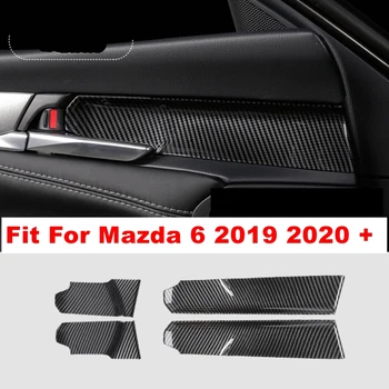 

Inner Door Pull Doorknob Handle Bowl Decoration Panel Cover Trim Fit For Mazda 6 2019 2020 Carbon Fiber Look Interior Refit Kit