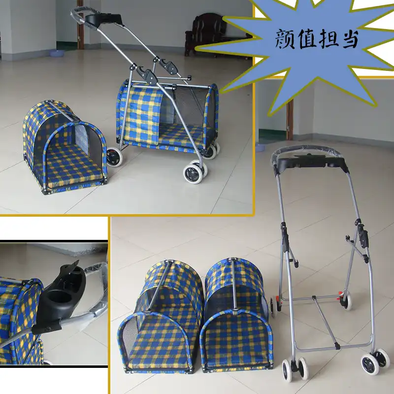 double cat carrier on wheels