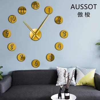 

Simple Sticker Wall Clock Digital Mechanism Creative Wall Clock Modern Design Diy Clock Kit Reloj Pared Home Decoration BZ50WC