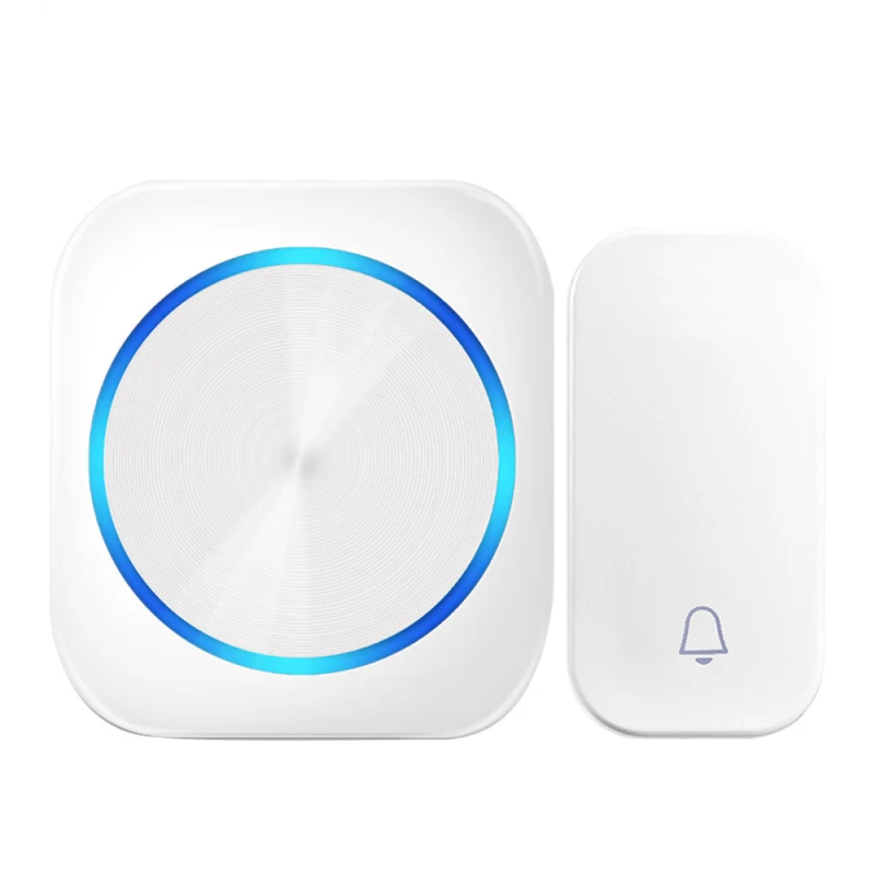 Self Powered Wireless DoorBell Door Bell Night Light EU Plug Smart Home 1/2 Button 1/2 Receiver For The Elderly Pregnant Women two way audio intercom Door Intercom Systems