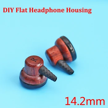 

DIY Flat Headphone Housing 14.2mm Speaker Unit Headphone DIY Classic Shell Case with 3 Tuning Holes