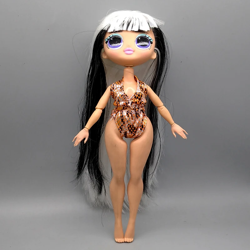 Suitable for OMG Doll Barbie Orange Leopard Bikini Girls Birthday Gift
