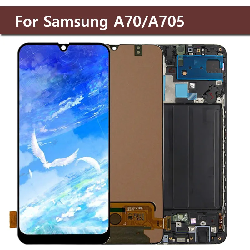 ЖК-дисплей SUPER AMOLED для SAMSUNG Galaxy A70 A705 сенсорный экран с дигитайзером в сборе A705F Samsung