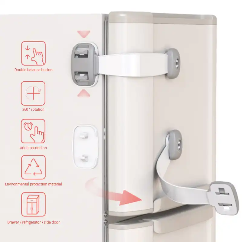 Serrure De Securite Anti Pincement Pour Porte De Placard Pour Enfants Protection Pour Bebe Verrouillage D Armoire A Tiroirs Pour Refrigerateur Aliexpress