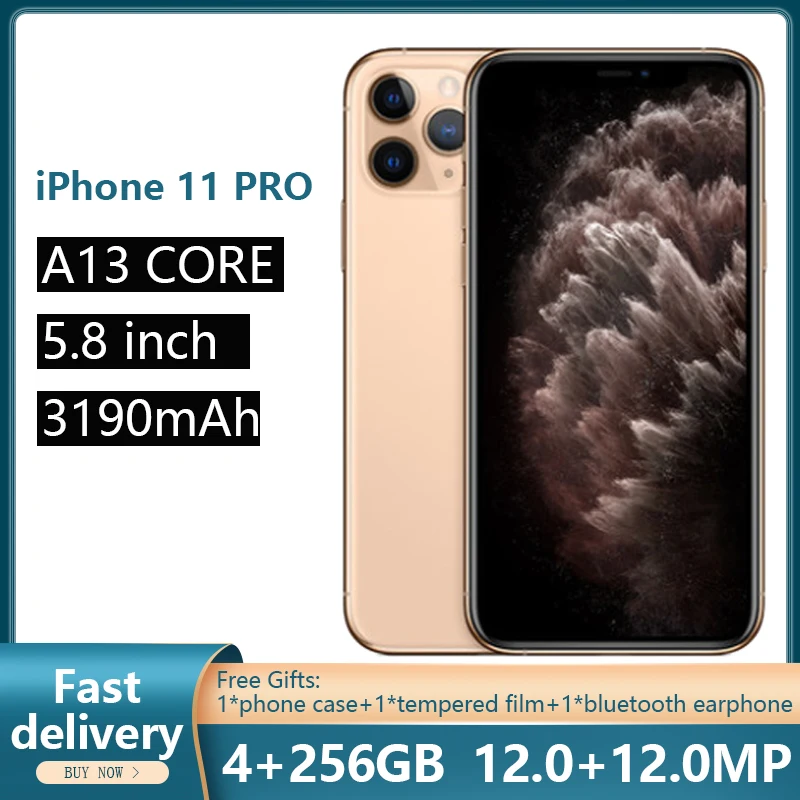 Б/у разблокированные оригинальные мобильные телефоны iPhone 11 Pro 5 8 дюйма сотовые Super