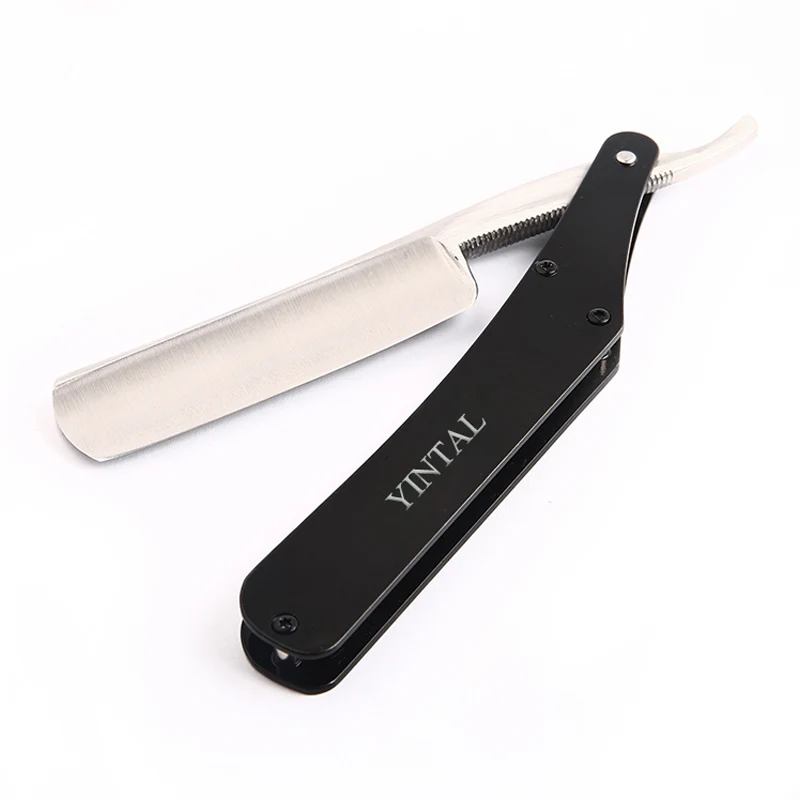 YINTAL Straight Razor Carbon Steel Men Shaving Barber Manual Shaver 15.7cm/6.18" Folding Razors Gaircut and Tool | Красота и