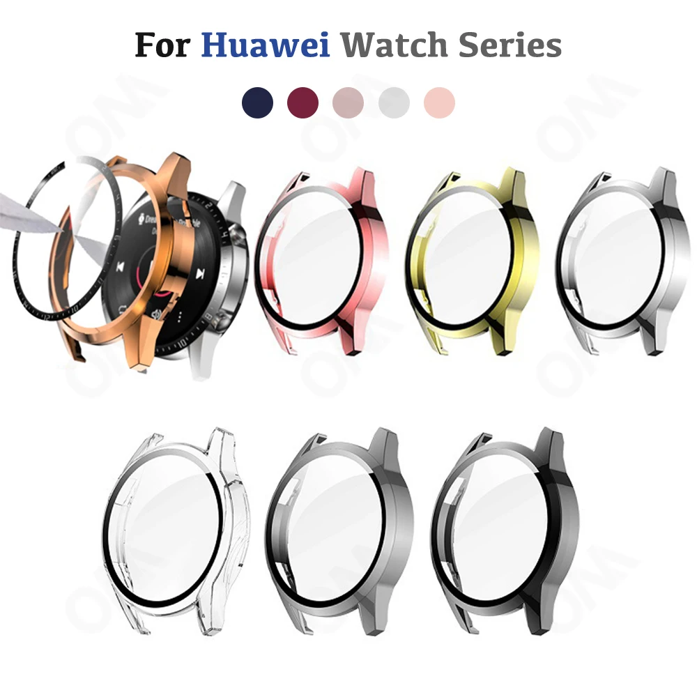 Защитный чехол для Huawei Watch 3 / Pro/GT2 46 мм 48 + закаленное стекло защита экрана бампер