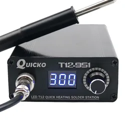Quick Heating T12-951 LED Digital soldering station electronic Soldering Iron welding tool with P9 plastic handle