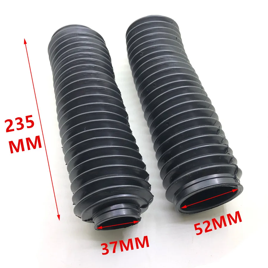 

2X Motorcycle Fork Rubber Gaiters Boots Universal Motorbike Front Fork Shock Absorber Dust Cover 37mmX235mm