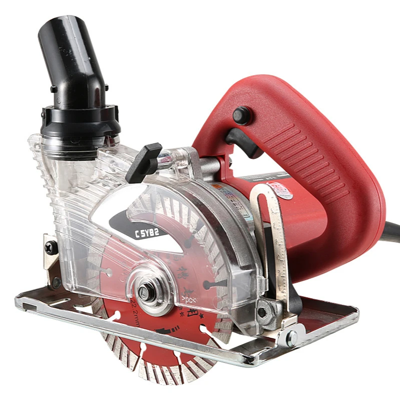 Dust-free cutting machine wood stone ceramic tile small marble machine electric portable multifunctional toothless saw ceramic tile marble chamfering guide locator 45 degree angle corner cutting machine adjustable manual for stone building tool