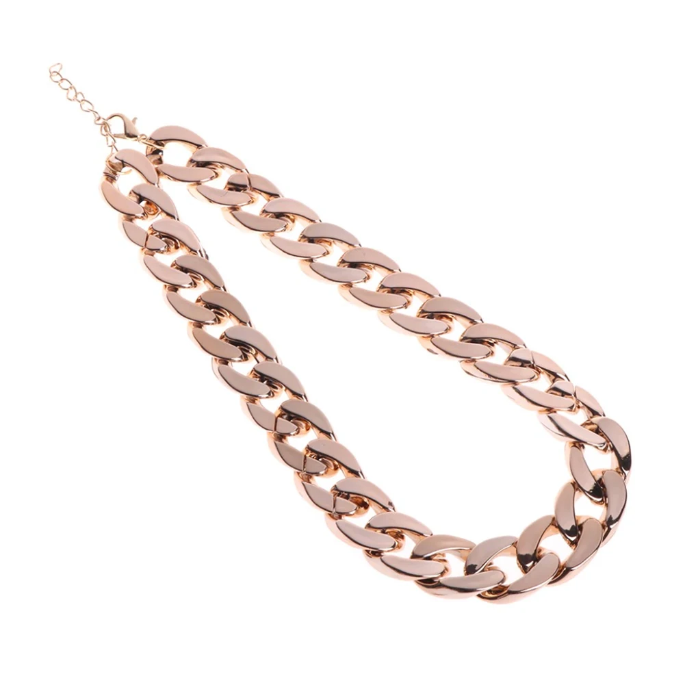 Rose Gold-CCB-36cm Горячее кубинское звено толстое ожерелье с цепочкой собачий ошейник для домашних животных Ювелирные изделия PLD - Цвет: Rose Gold-CCB-36cm
