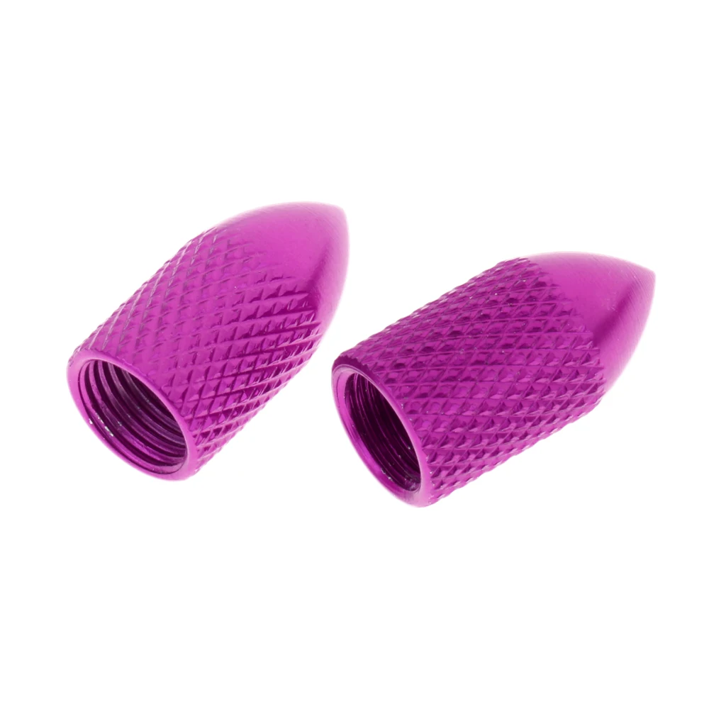 2pcs Colorful Aluminum Alloy Bike Tire American Style Schrader Valve Caps  Cycling Bicycle Parts