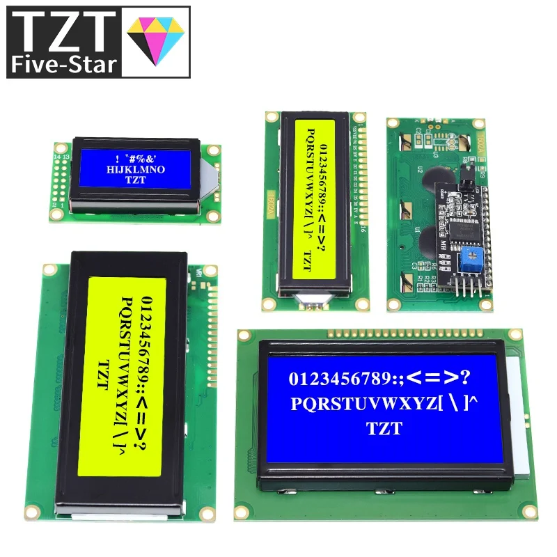Lcd Module Blue Green Screen For Arduino 0802 1602 2004 12864 Lcd ...