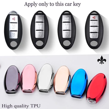 

3/4 Buttons car key case wallet shell keychain keyfob For Nissan TEANA Qashqai Juke K/Skyline X-trail Murano March Geniss Tiida