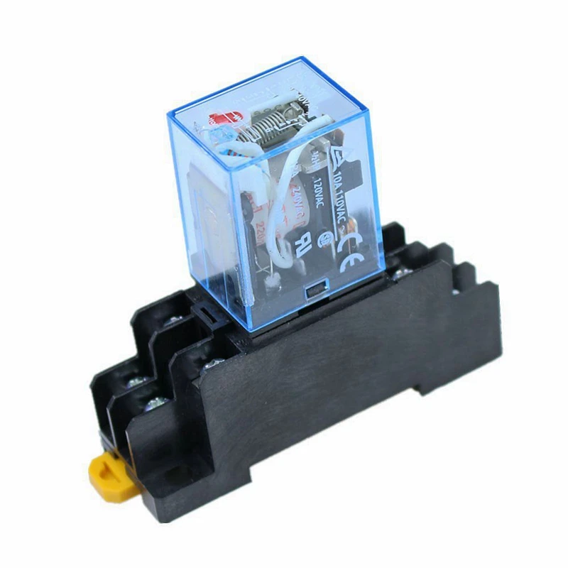 10 шт. 220 В AC катушка реле питания LY2NJ DPDT 8 Pin HH62P JQX 13F с гнездом|Реле| |