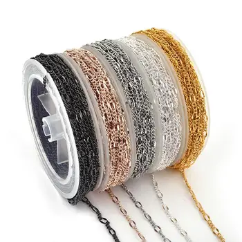 

10m/Roll Iron Chains With Jump Ring Lobster Clasps Necklace Chain For Jewelry Making Findings Accessories Bracelet DIY Supplies
