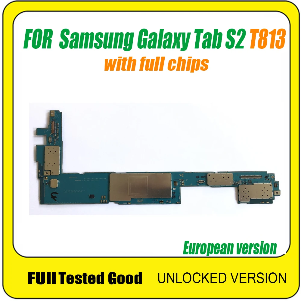 100% разблокированная материнская плата для Samsung Galaxy Tab S2 T813 логическая с