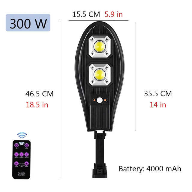 500 watts LED Solar Light Outdoor Solar Lamp Powered Sunlight Waterproof PIR Motion Sensor Street Light for Garden Decoration A