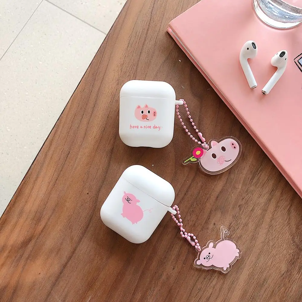 GOOYIYO чехол из ТПУ с рисунком поросенка для Airpods 1 2 зарядки наушников мягкий