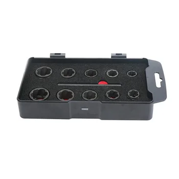

11pcs/Set Bolt Broken Nut Extractors Socket Hex Head Damaged Screw Black High quality