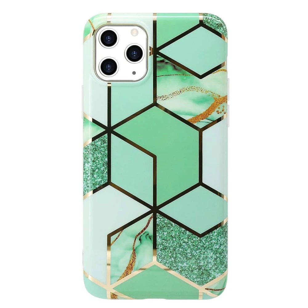 Cute Geometric Design Marble Case For Iphone 11 Pro Max X Xr Xs 8 Plus 7 6 6s Se Se2 Glitter Silicone Cover For Girls Women Phone Case Covers Aliexpress