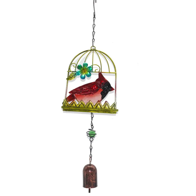 Для стен, окон, дверей, дома колокольчик украшения ремесла бабочка ветер колокольчик GPD8953-8956 - Цвет: Bird cage red