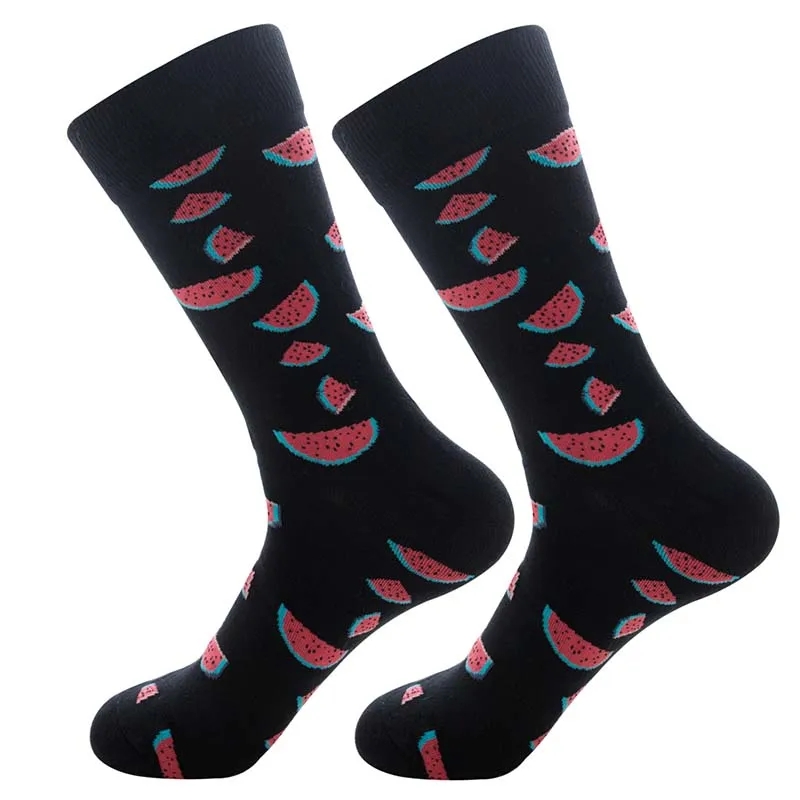 Women Colorful Combed Cotton Socks Shark Skull Pattern Long Tube Happy Men Socks Novelty Skateboard Crew Casual Crazy Socks - Color: 43