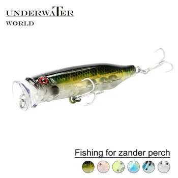 

2019 feed popper fishing lure hard creature baits sea fishing wobblers top water 70mm 9g artificial fishing for zander perch