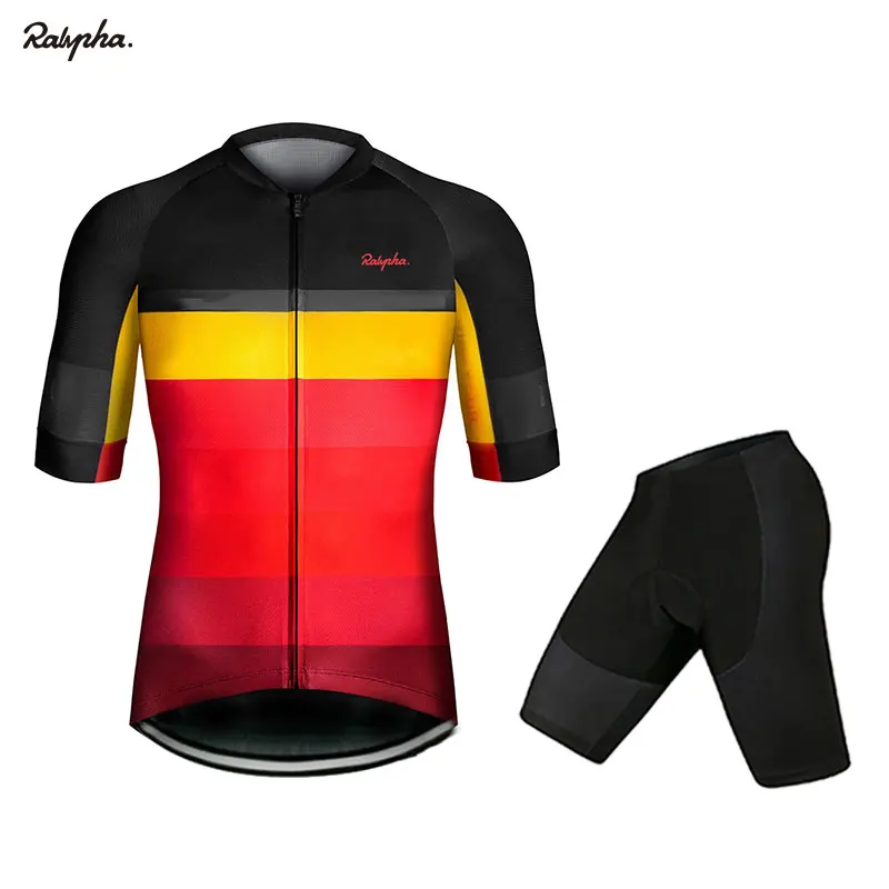 Raphaing, велосипедная майка с коротким рукавом,, профессиональная команда, мужские велосипедные шорты, одежда для велоспорта, комплекты для велоспорта MTB, одежда Ropa Ciclismo - Цвет: 1
