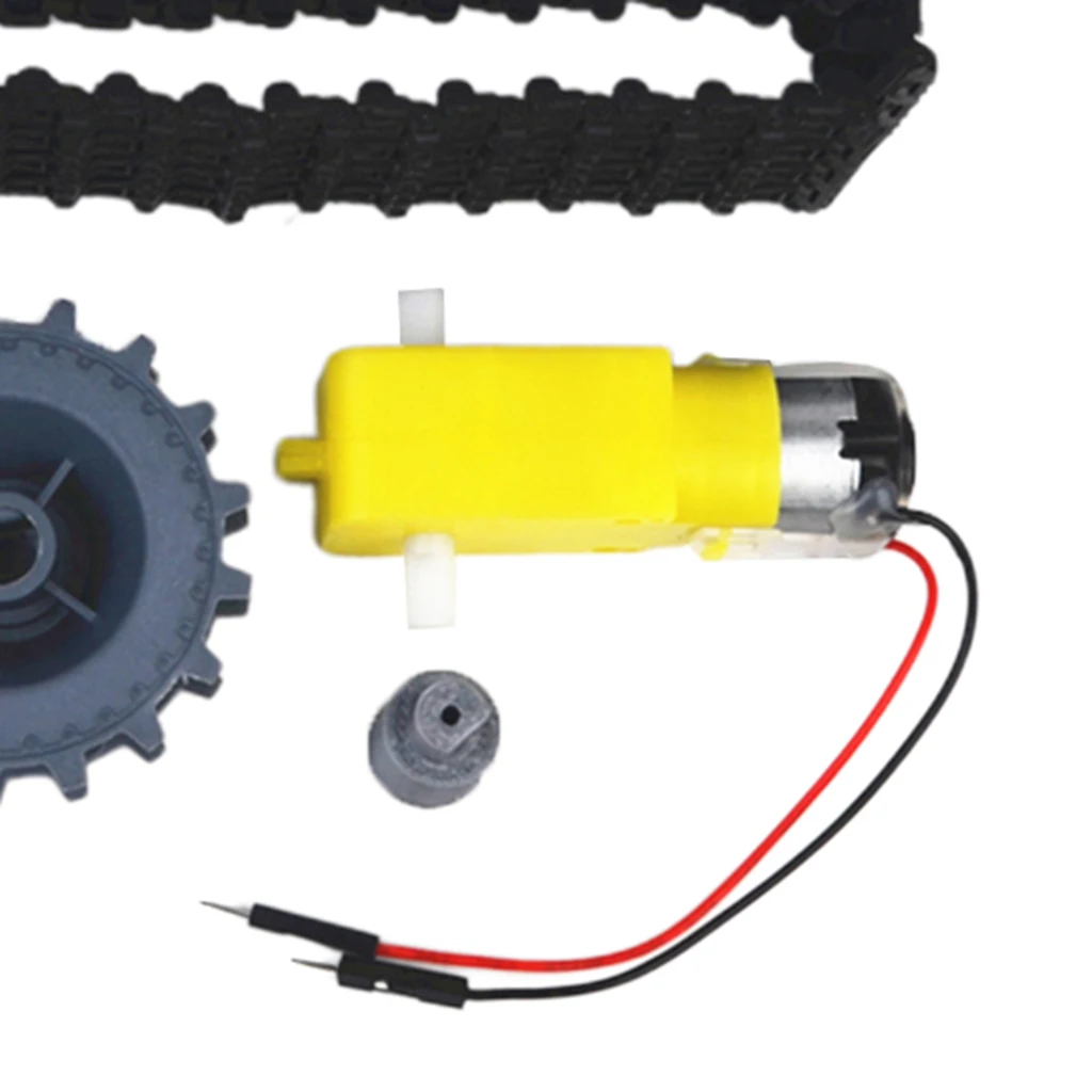 MagiDeal 1/Set DIY Smart Tank Accessories Kits Conveyor Belt TT Motor Wheels