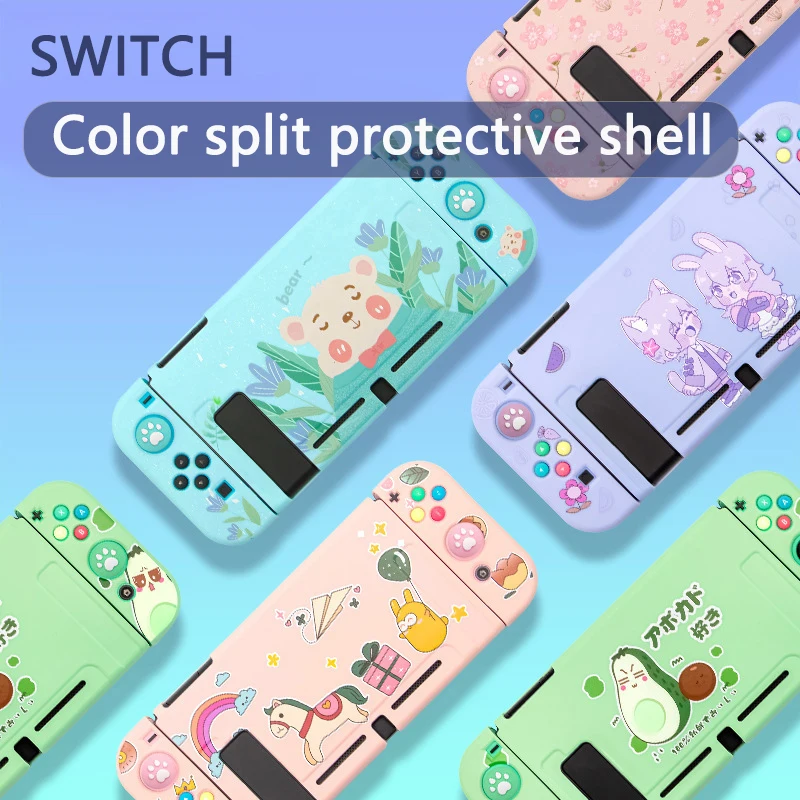 

For Nintendo Switch Cute Case Soft Protective Case Shell Skin Colorful Soft TPU Shell Cover for Nintendo Switch Accessories