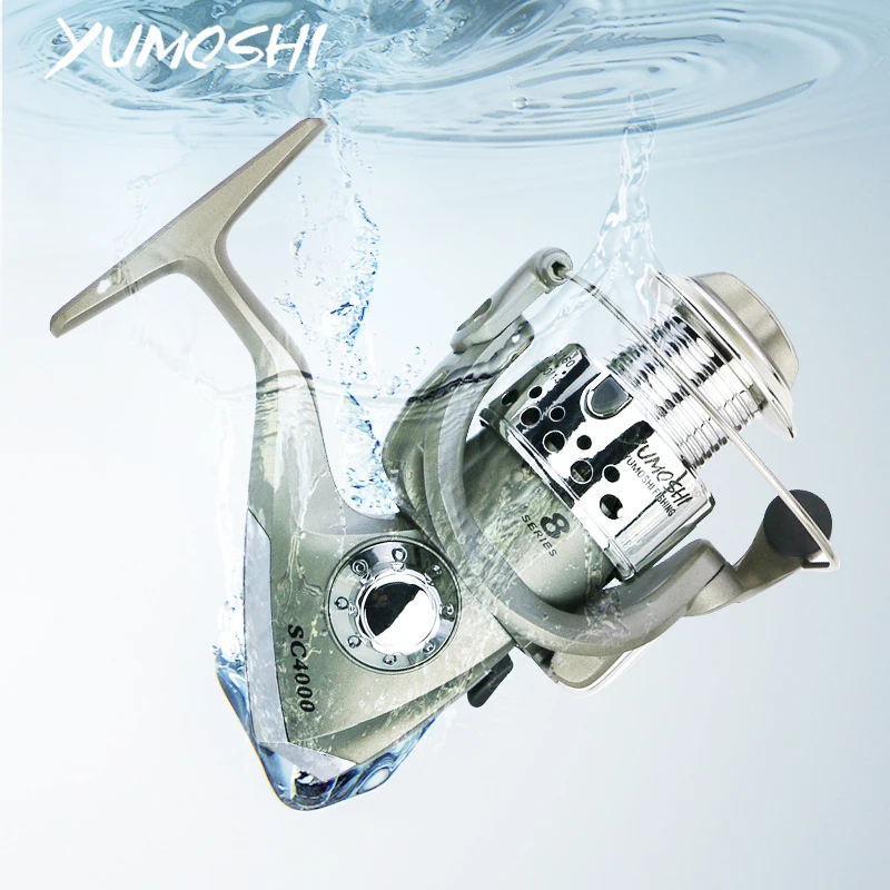 

LOOZYKIT Fishing Reel All Metal Spool Spinning Reel 8KG Max Drag Stainless Steel Handle Line Spool Saltwater Fishing Accessories