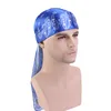 Hair Accessories Silky Durag Bandanas Insect Print Hats For Women Men Long Tail Pirate Hat Waves do doo du rag Turban Headwear ► Photo 3/6