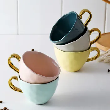

Cute Coffee Mug Ceramics Simple Vintage with Handle Insulated Coffee Mugs Creative Tea Cup Tazas De Cafe Cups and Mugs XX60CM