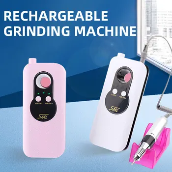 

Nail Drill Machine For Manicure 35000RMP Rechargeable Portable Nail Grinding Machine Milling Cutter For Manicure Nail Master