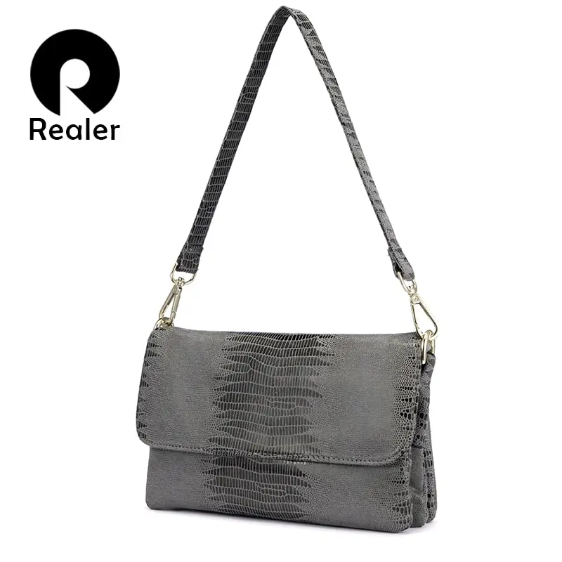 

REALER women shoulder bag female handbag women clutch bag evening small crossbody bags for women 2019 animal prints