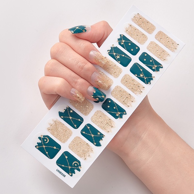 Tips/Sheet Pure Solid Color Minimalist Design Fashion Nail Stickers Self Adhesive Nail Sticker Nail Decoration Nail Strips