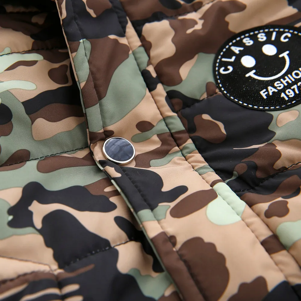 Coat Children Winter Jacket Coat Boy Jacket Warm Hooded Kids Clothes Zipper Pocket Coat Casual Outerwear Autumn Winter Overcoat