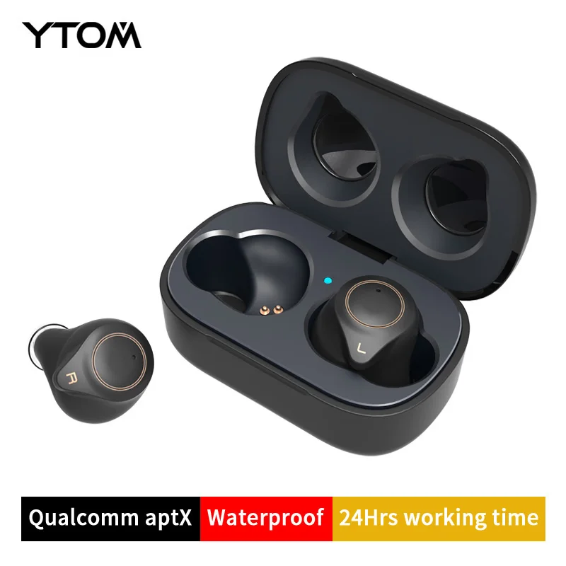 Prezzo YTOM T1 Supporto AptX ACC TWS Vero Senza Fili di Bluetooth 5.0 Auricolare CVC8 Cancellazione Del Rumore Con Super Bass HD Il Mic auricolare auricolari