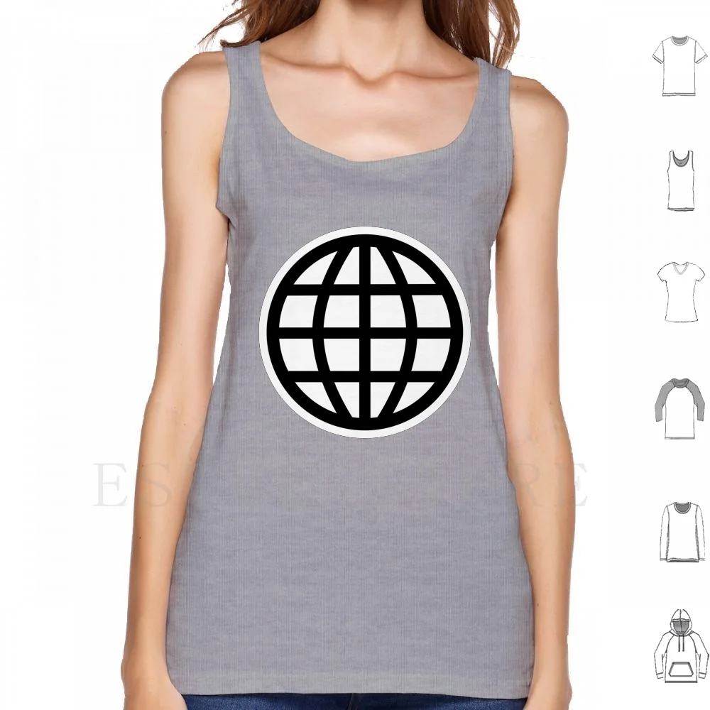 World Globe 2 Canottiere Canottiera Cotton World Globe )Latitude Sfera Mappa Skux Swag Cool Icon H J K P Q U V Pattern