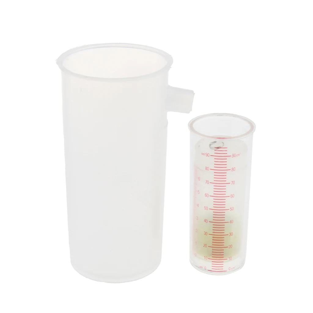 1 Set Overflow Can Plastic Beaker W/ Pour Spout Archimedes Principle Teaching Kit, Made of plastic, clear view and hardly break