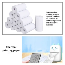 10rolls/lot 57*30mm Thermal Paper White Children Camera Instant Print Kids Camera Printing Paper Replacement Accessories Parts