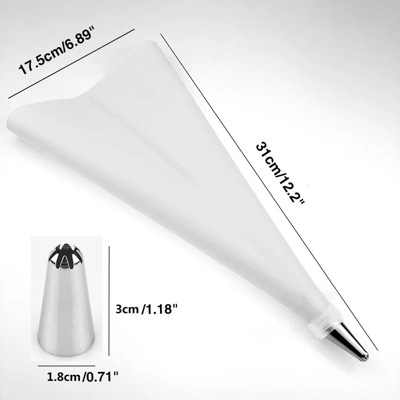 14pcs white Силиконовые формы для обледенения кондитерский мешок Кондитерская насадка для украшения торта - Цвет: 14pcs white