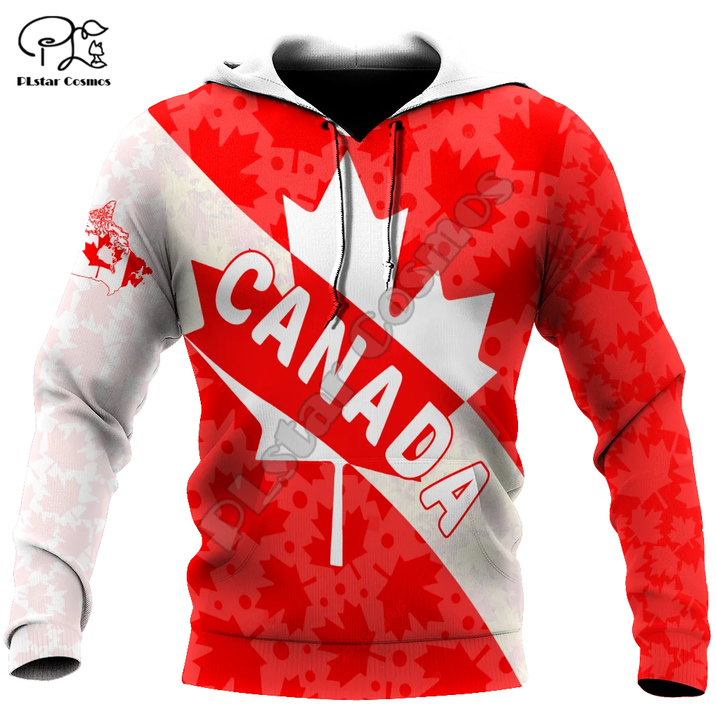 

PLstar Cosmos Canada Flag National Emblem 3D Printed Hoodies Sweatshirts Zip Hooded For Man/Woman Casual Streetwear Style-C06