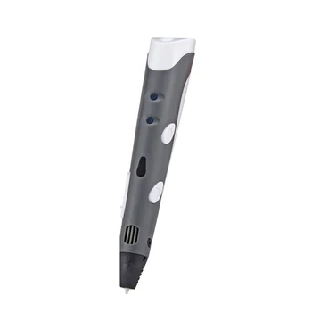 

3D Printing Pen 3D Drawing Pen DIY 3D Pen Design Drawing Pen Children's Educational Toy (US Plug,Gray)